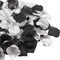 900PCS Silver Black White Artificial Flowers Silk Rose Petals Flower Girl Scatter Petals for Wedding
